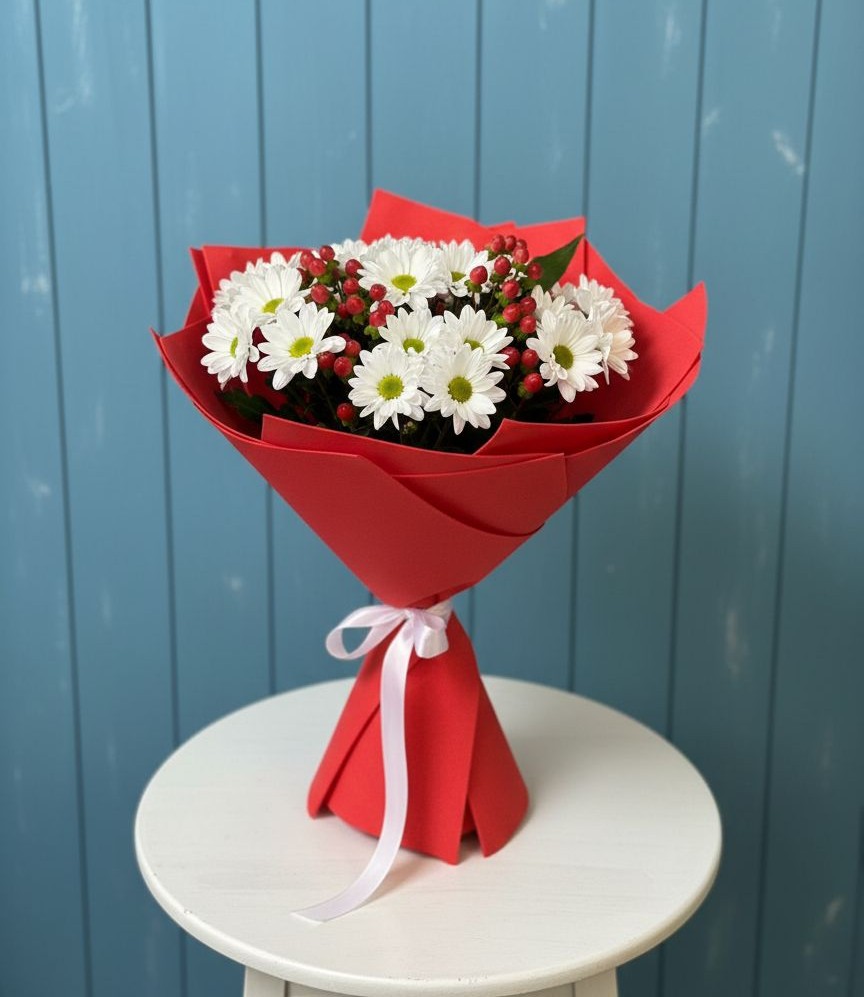 Букет цветов из: Хризантемы в Красном Воронежской области