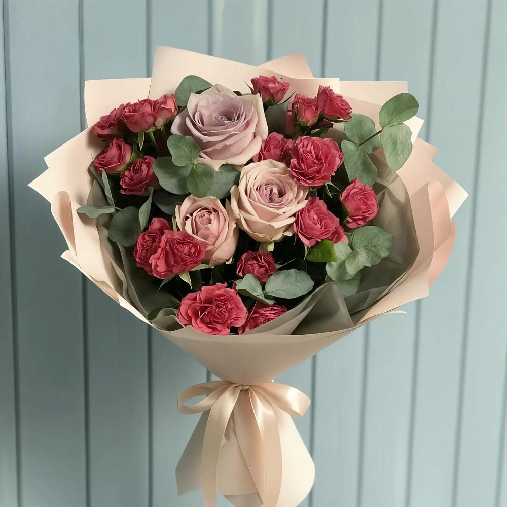 Букет цветов из: Гвоздики и Розы в Красном Воронежской области