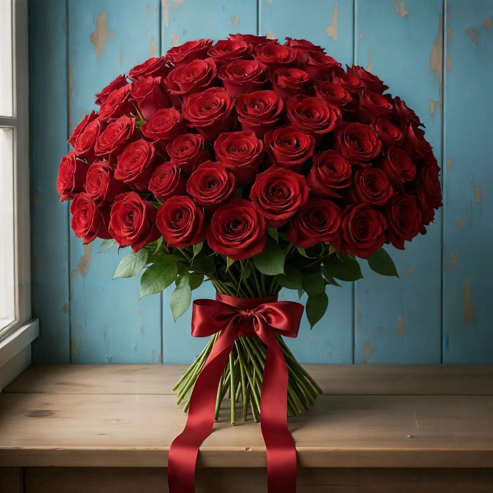 Букет Красные розы Блэк Меджик в Красном Воронежской области