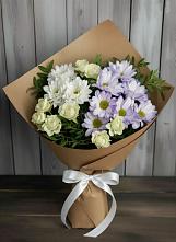 Букет цветов из:  Хризантемы и Розы в Красном Воронежской области