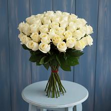 Букет 51 Белая роза Эдлесс Лав #REPLACE_PRED# Красном Воронежской области