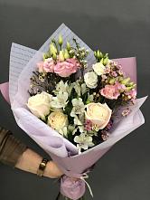 Букет цветов из:  Альстромерии, Розы и Лизиантусы #REPLACE_PRED# Красном Воронежской области