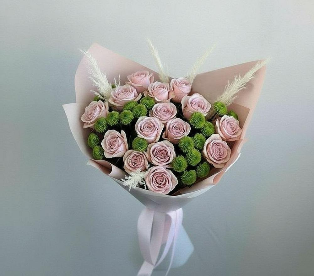 Букет цветов из: Розы и Хризантемы в Красном Воронежской области