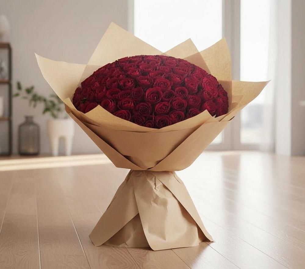 Букет 101 Красная роза в Красном Воронежской области