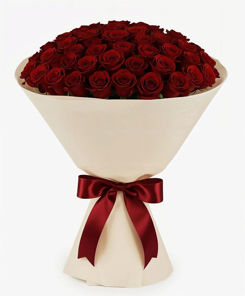 Букет 101 Бордовая роза Блэк Бакарра в Красном Воронежской области