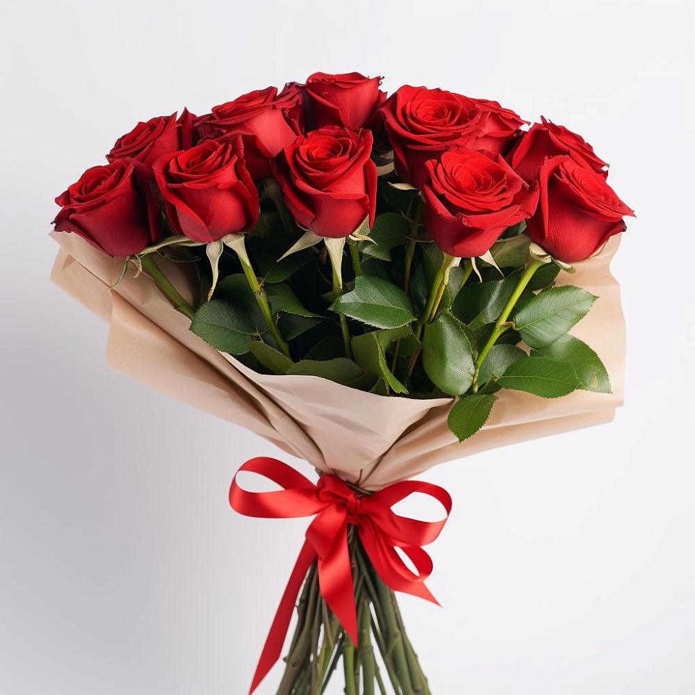 Букет 11 Красных роз Эдлесс Лав в Красном Воронежской области