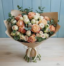 Букет цветов из:  Альстромерии и Розы в Красном Воронежской области