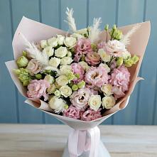 Букет цветов из:  Альстромерии и Розы в Красном Воронежской области